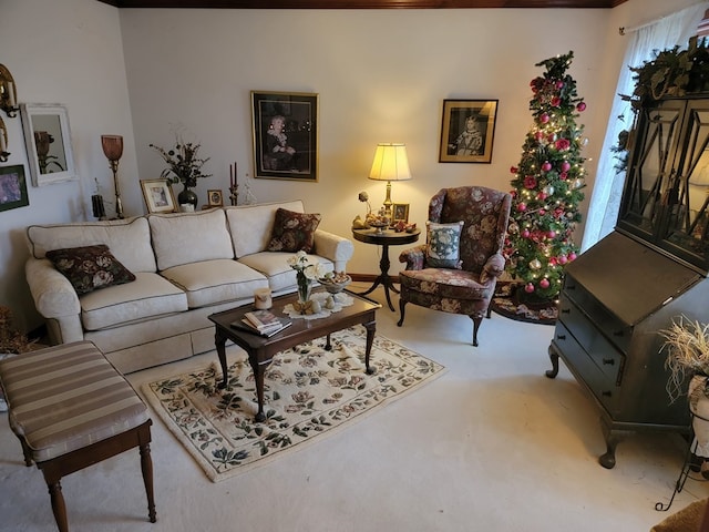 view of carpeted living room