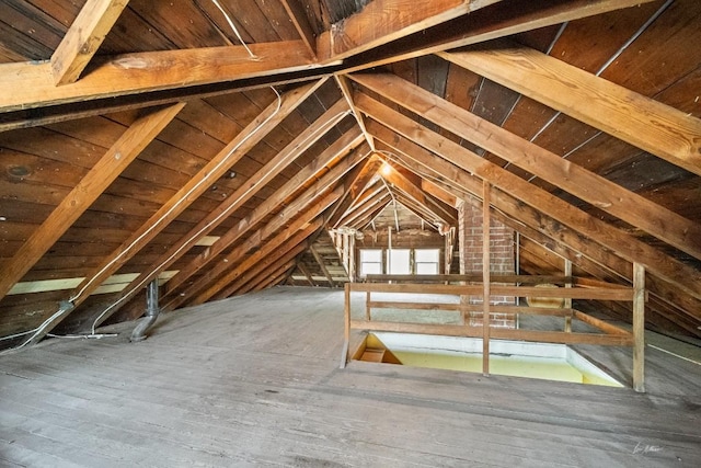 view of attic