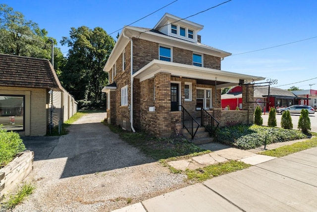 view of front of home with a porch