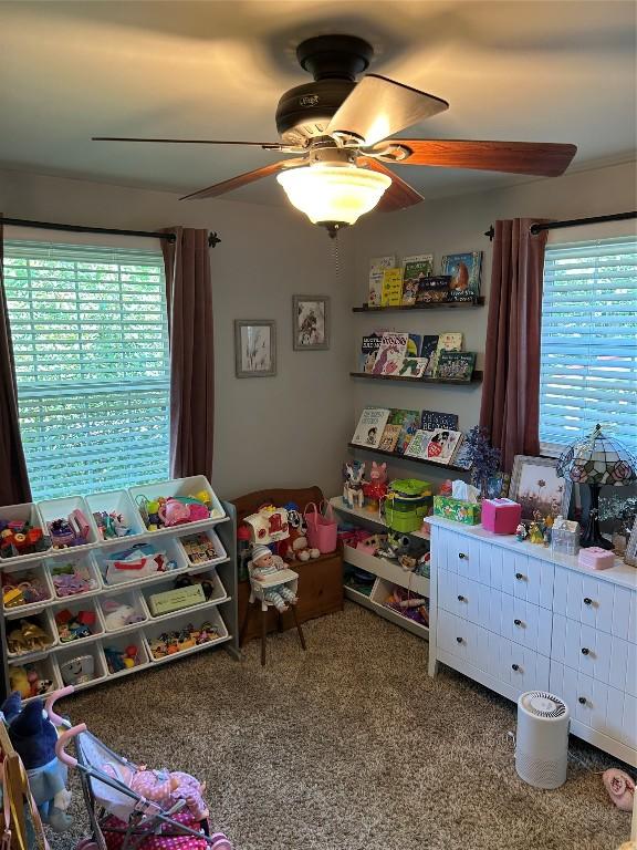 103 S Church St, Linesville, PA 16424 - bedroom with carpet flooring and a ceiling fan