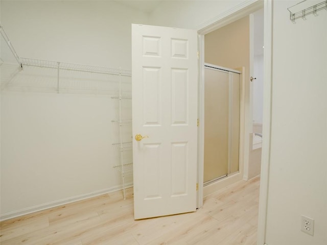 interior space with light hardwood / wood-style floors