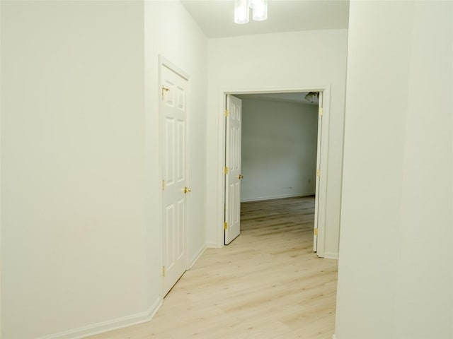 hallway featuring light hardwood / wood-style floors