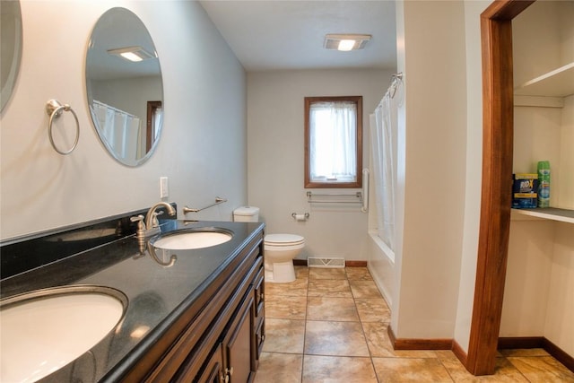 13151 Water Ext, Edinboro, PA 16412 - bathroom with double vanity and shower / bath combo with shower curtain