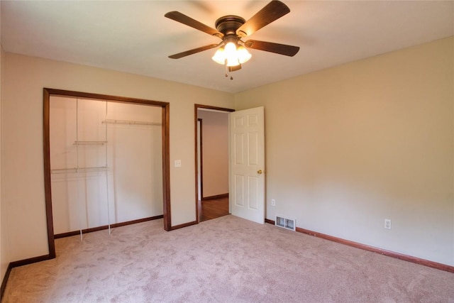 13151 Water Ext, Edinboro, PA 16412 - unfurnished bedroom with light carpet, a closet, and a ceiling fan