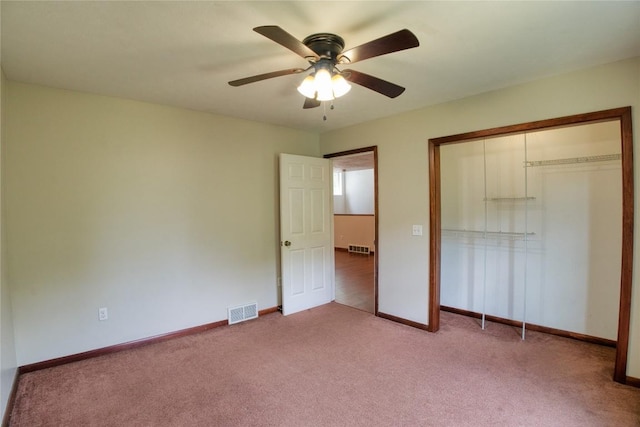 13151 Water Ext, Edinboro, PA 16412 - unfurnished bedroom featuring light colored carpet, a closet, and a ceiling fan