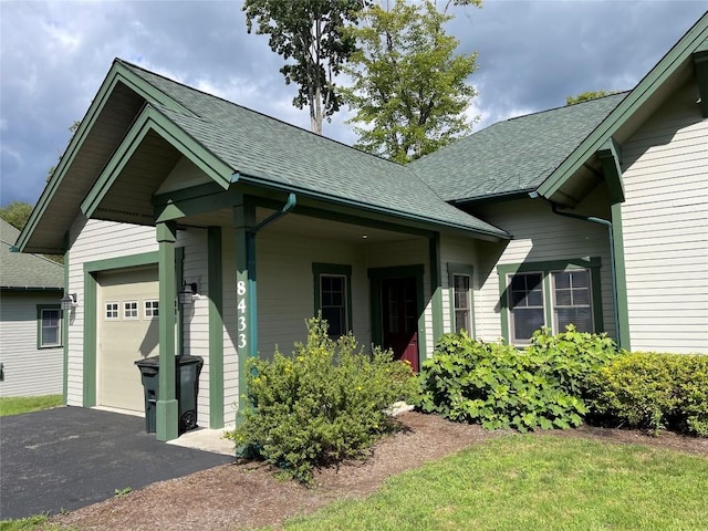 view of home's exterior featuring a garage