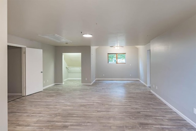 empty room featuring light hardwood / wood-style floors