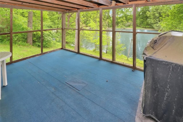 22080 Merganser Ln, Cochranton, PA 16314 - unfurnished sunroom with a water view