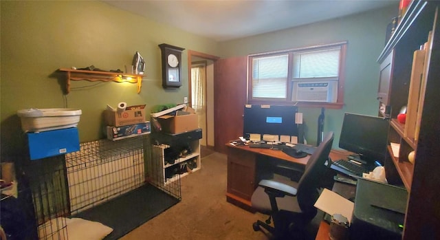 office featuring cooling unit and carpet floors