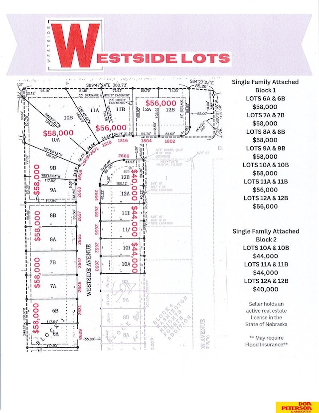 1802-1804 Westside Ave, Fremont NE, 68025 land for sale