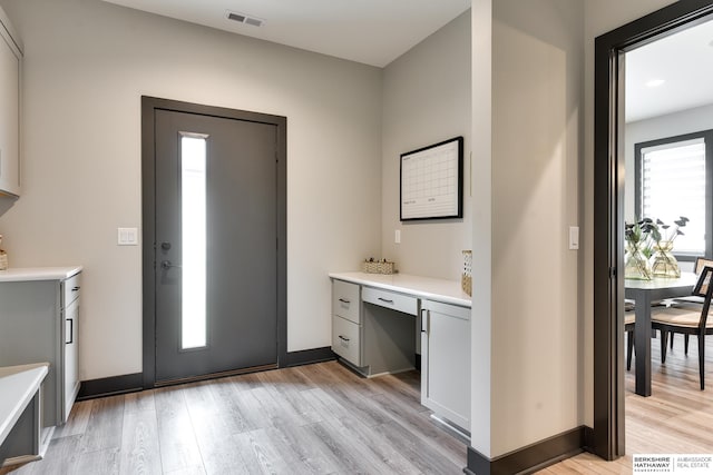 entryway featuring light hardwood / wood-style floors