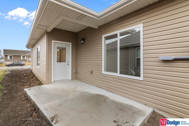 exterior space with a patio area