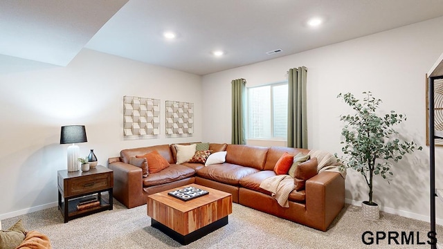 view of carpeted living room