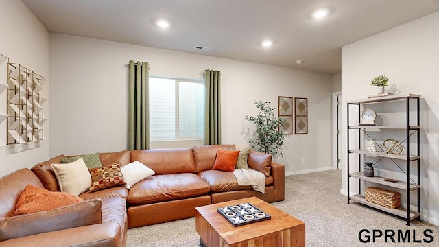 view of carpeted living room