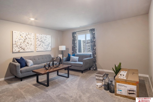 view of carpeted living room