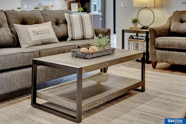 living room featuring hardwood / wood-style flooring