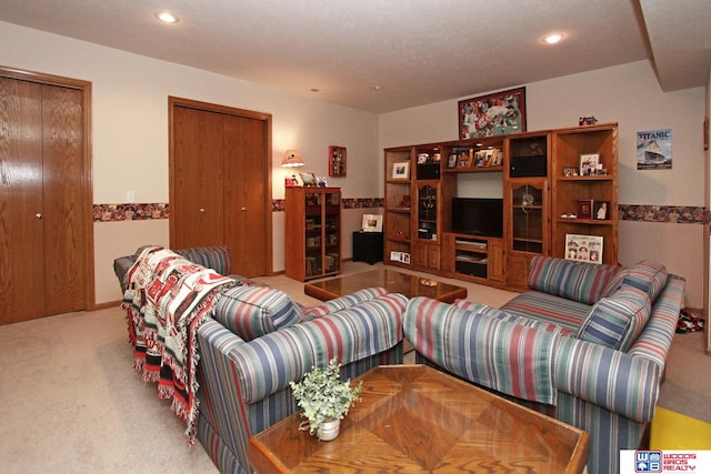 view of carpeted living room