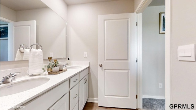 bathroom with vanity