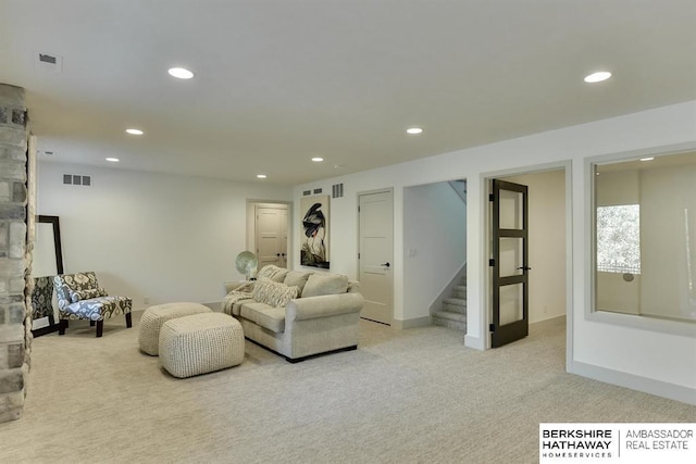 view of carpeted living room