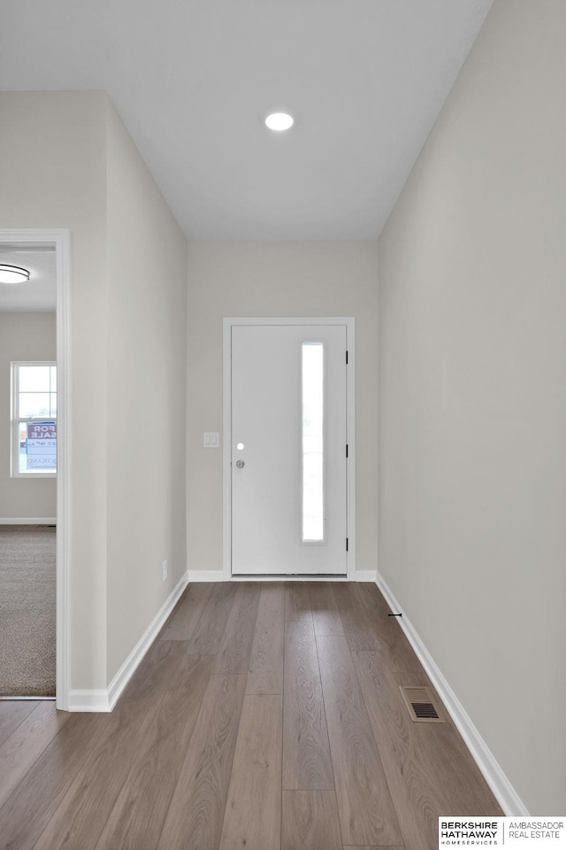 entryway featuring light hardwood / wood-style floors