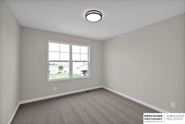 view of carpeted spare room