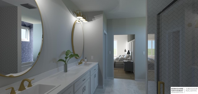 22742 Sanctuary Ridge Dr, Elkhorn, NE 68022 - bathroom featuring vanity and a shower with door