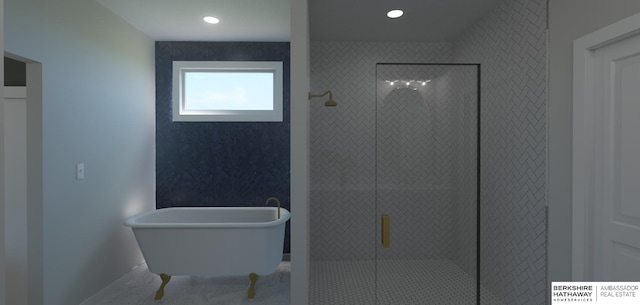 22742 Sanctuary Ridge Dr, Elkhorn, NE 68022 - bathroom featuring separate shower and tub