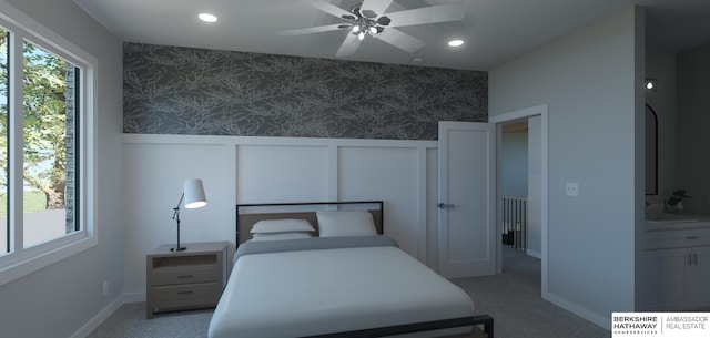 22742 Sanctuary Ridge Dr, Elkhorn, NE 68022 - bedroom featuring carpet flooring and ceiling fan