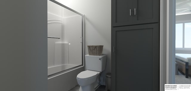 22742 Sanctuary Ridge Dr, Elkhorn, NE 68022 - bathroom featuring toilet and bath / shower combo with glass door