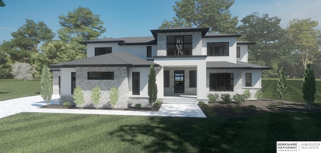 22742 Sanctuary Ridge Dr, Elkhorn, NE 68022 - view of front of house with a front yard