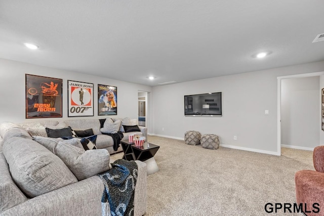 view of carpeted living room