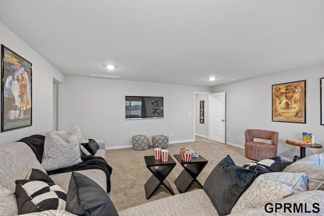 view of carpeted living room