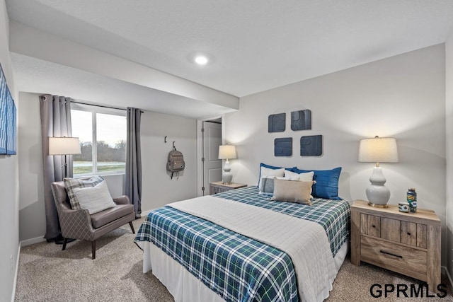 view of carpeted bedroom