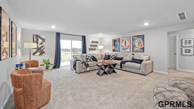 view of carpeted living room