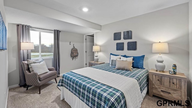 view of carpeted bedroom