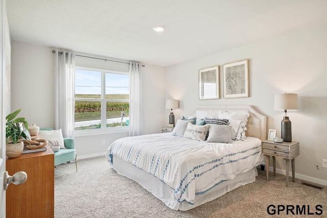 view of carpeted bedroom