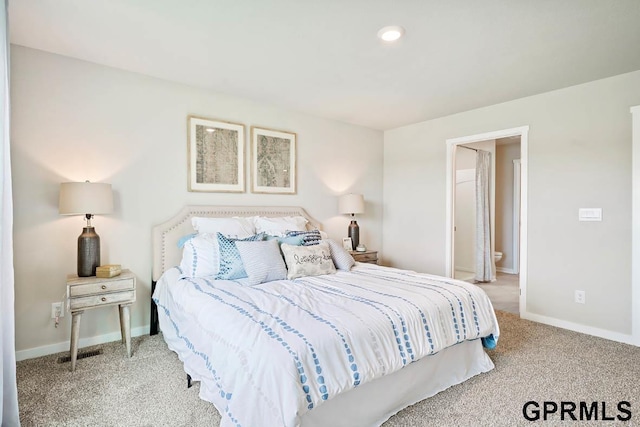 view of carpeted bedroom