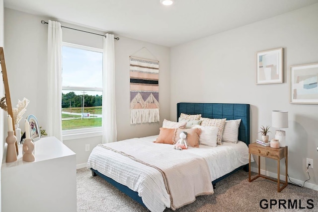 bedroom with carpet flooring