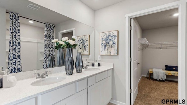 bathroom with vanity