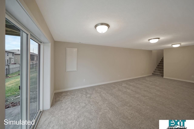 view of carpeted spare room