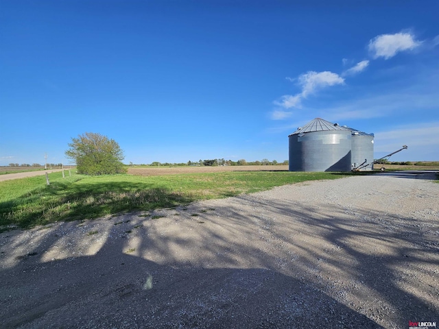 view of road featuring a rural view