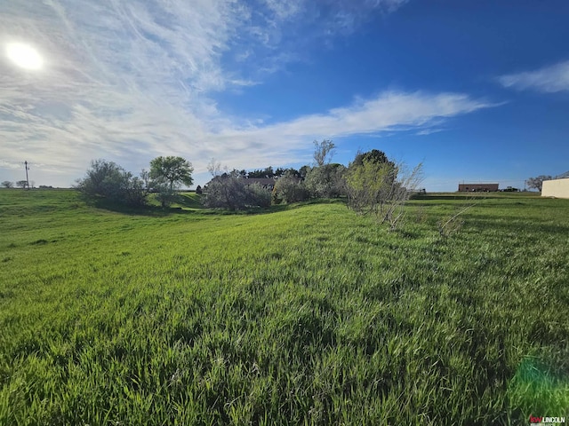 view of yard with a rural view