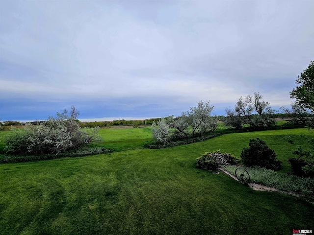 view of yard featuring a rural view