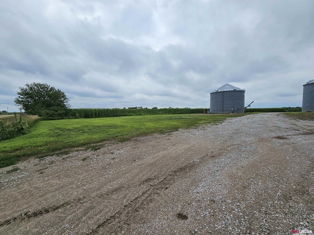 view of road featuring a rural view