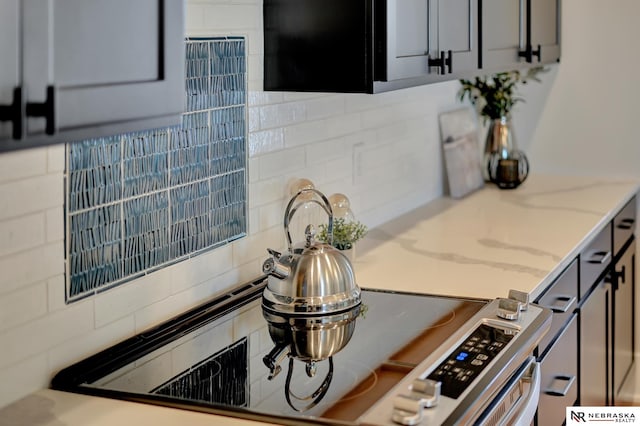 interior details featuring light stone counters