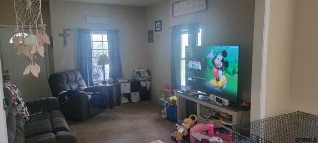 view of carpeted living room