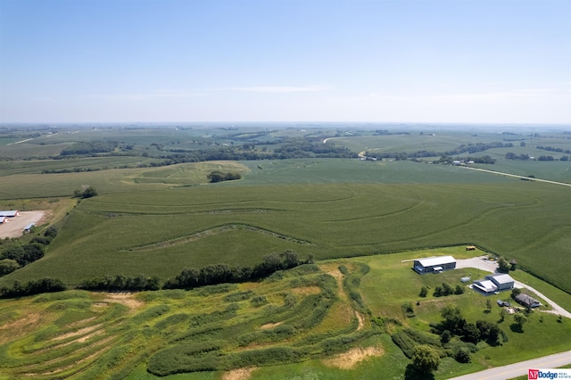 drone / aerial view with a rural view