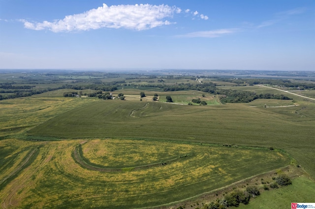 aerial view with a rural view