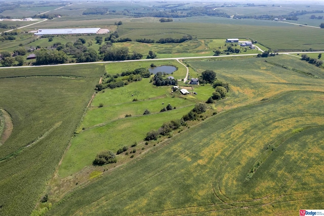 bird's eye view with a rural view