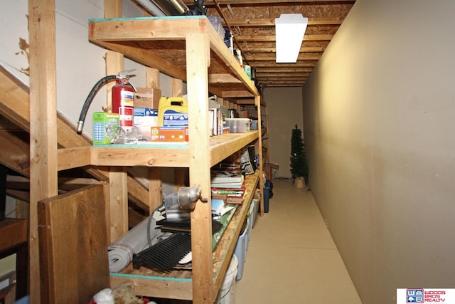 view of storage area